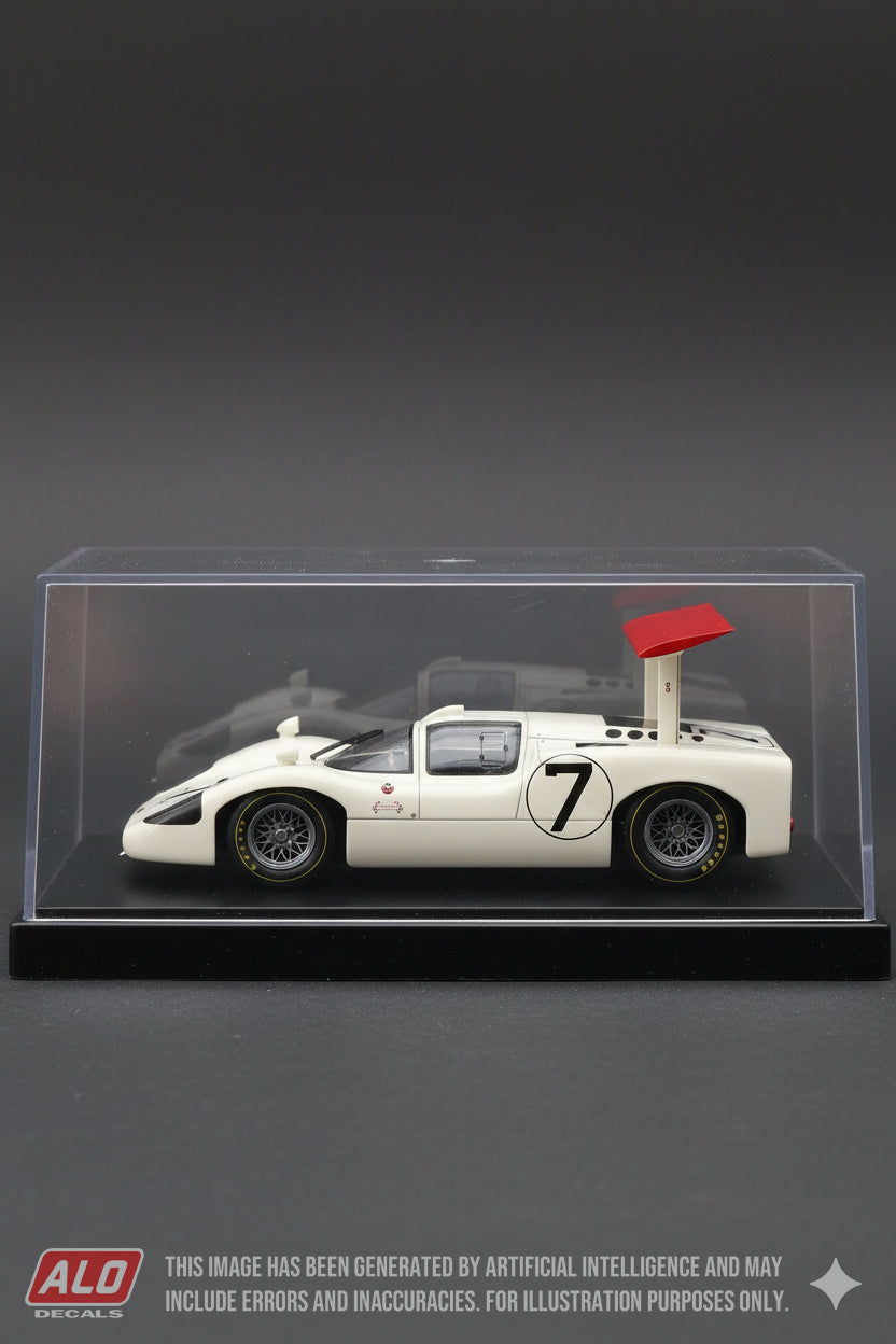 1967 LE MANS 24 HOURS # 7 CHAPARRAL 2F MIKE SPENCE/PHIL HILL 1:43 DECALS