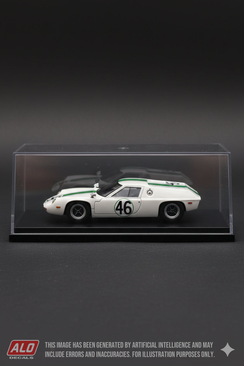 1967 LE MANS APRIL TESTS #46 LOTUS 47 EUROPA DAVID PRESTON 1:43 DECALS