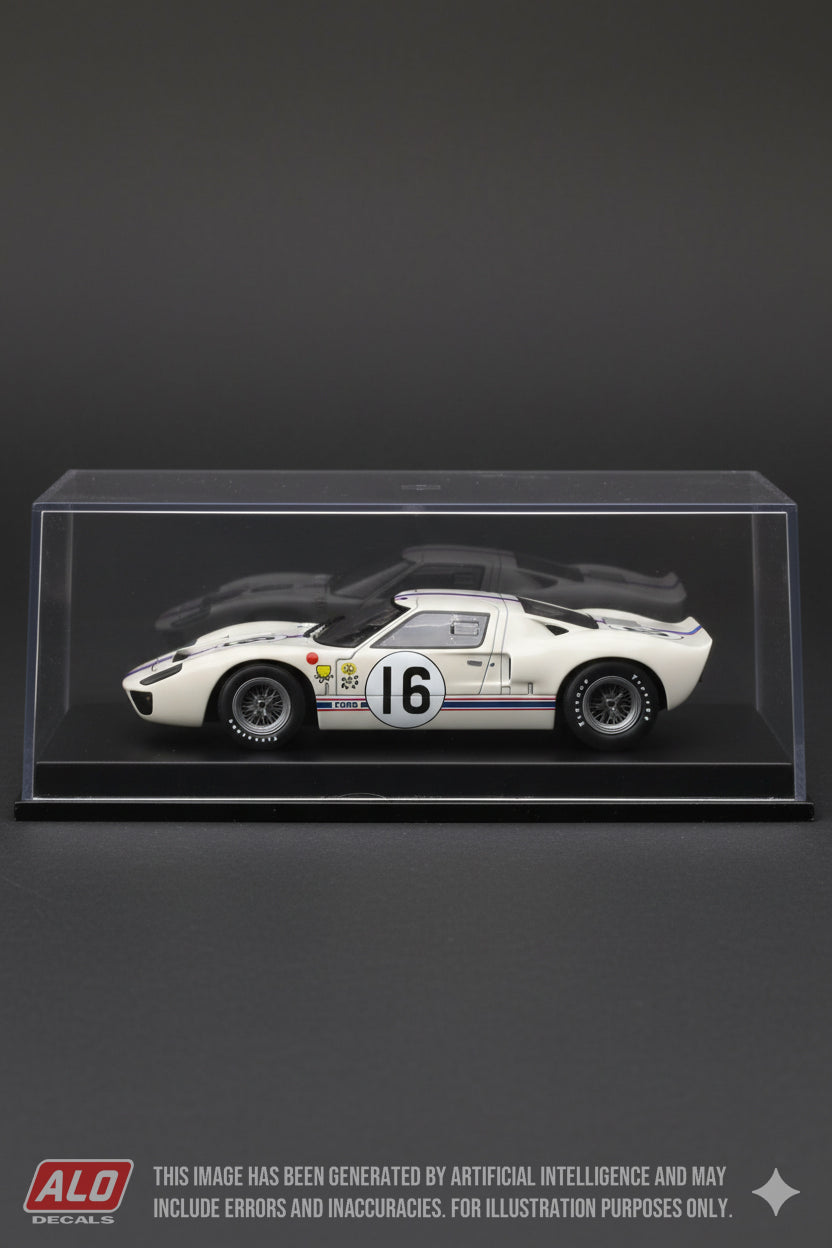 1967 LE MANS 24 HOURS #16 FORD GT40 PIERRE DUMAY/HENRI GREDER 1:43 DECALS