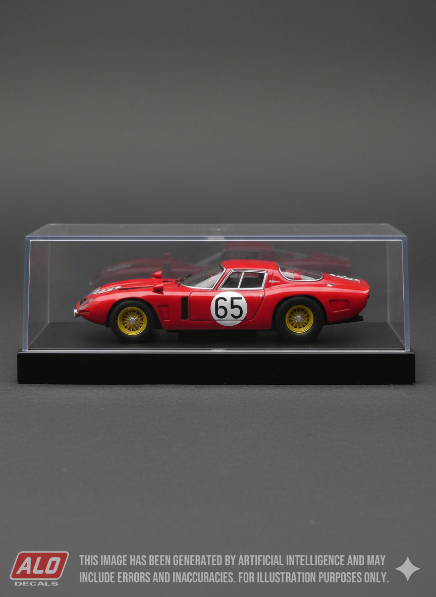 1967 LE MANS 24 HOURS SCRUTINEERING #65 BIZZARRINI GT5300 EDGAR BERNEY/GIANCARLO NADDEO 1:43 DECALS