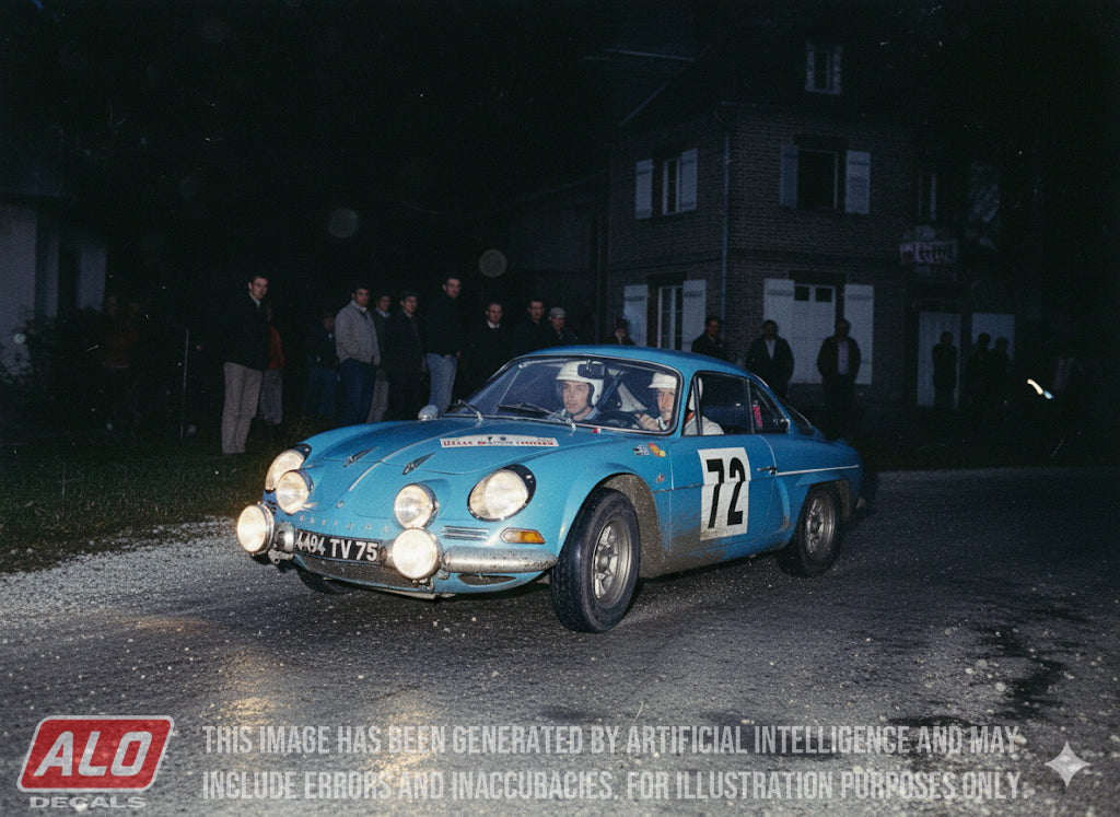 1967 LORRAINE RALLY #72 ALPINE A110 BERNARD FIORENTINO/FREDERIC RECRESIO 1:43 DECALS