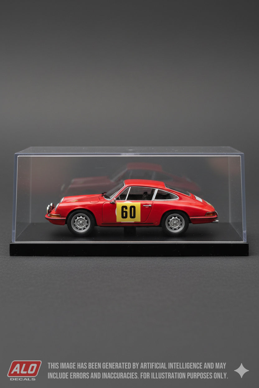 1967 LYON-CHARBONNIERES RALLY # 60 PORSCHE 911 VIC ELFORD/DAVID STONE 1:43 DECALS