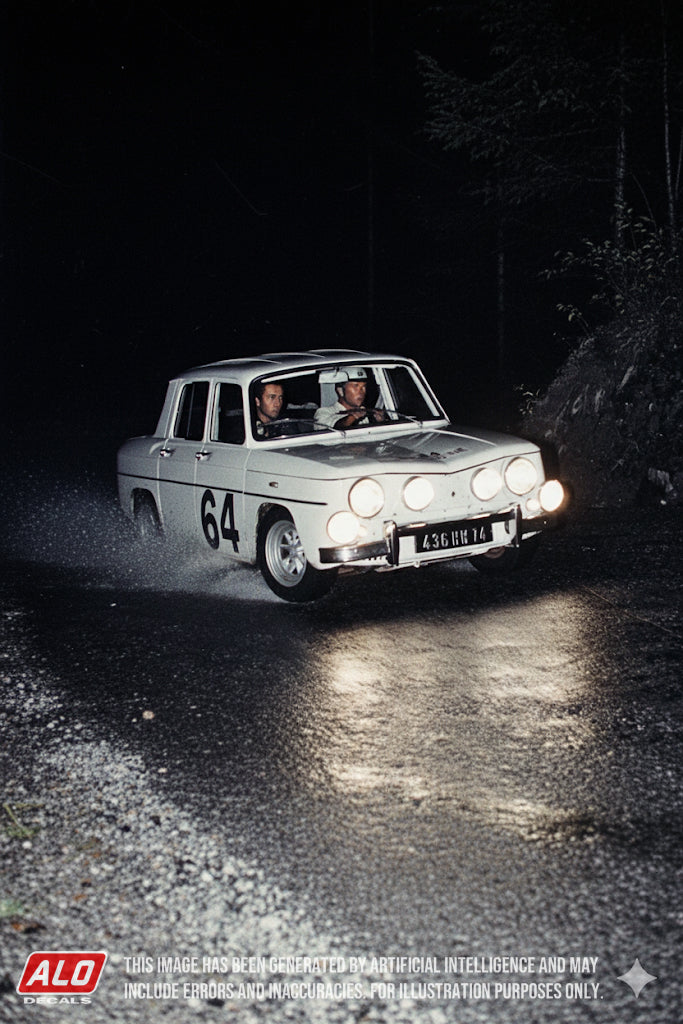 1967 MONT-BLANC RALLY #64 RENAULT 8 GORDINI CHRISTIAN BEST/BOB WOLLEK 1:43 DECALS