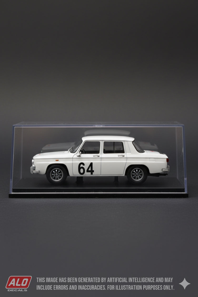 1967 MONT-BLANC RALLY #64 RENAULT 8 GORDINI CHRISTIAN BEST/BOB WOLLEK 1:43 DECALS
