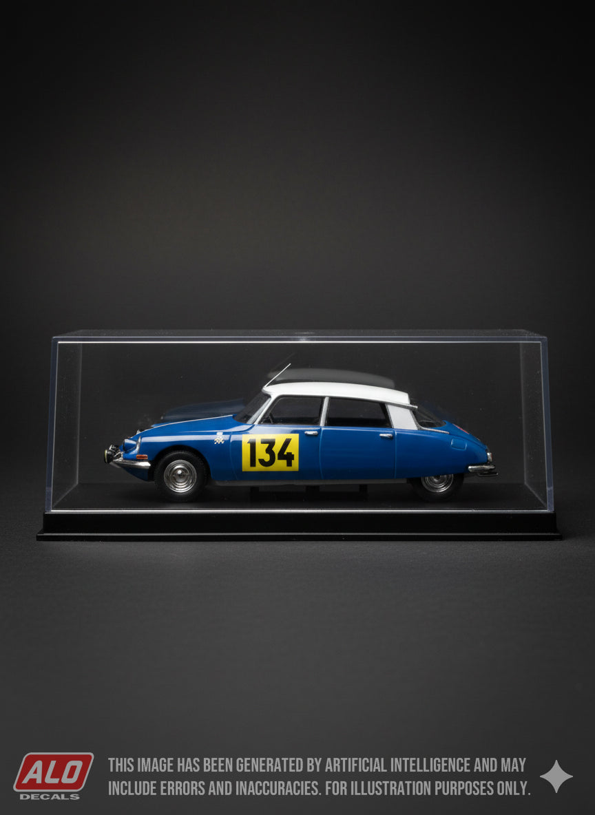 1967 MONTE CARLO RALLY #134 CITROËN DS LUCETTE POINTET/JACQUELINE FOUGERAY 1:43 DECALS