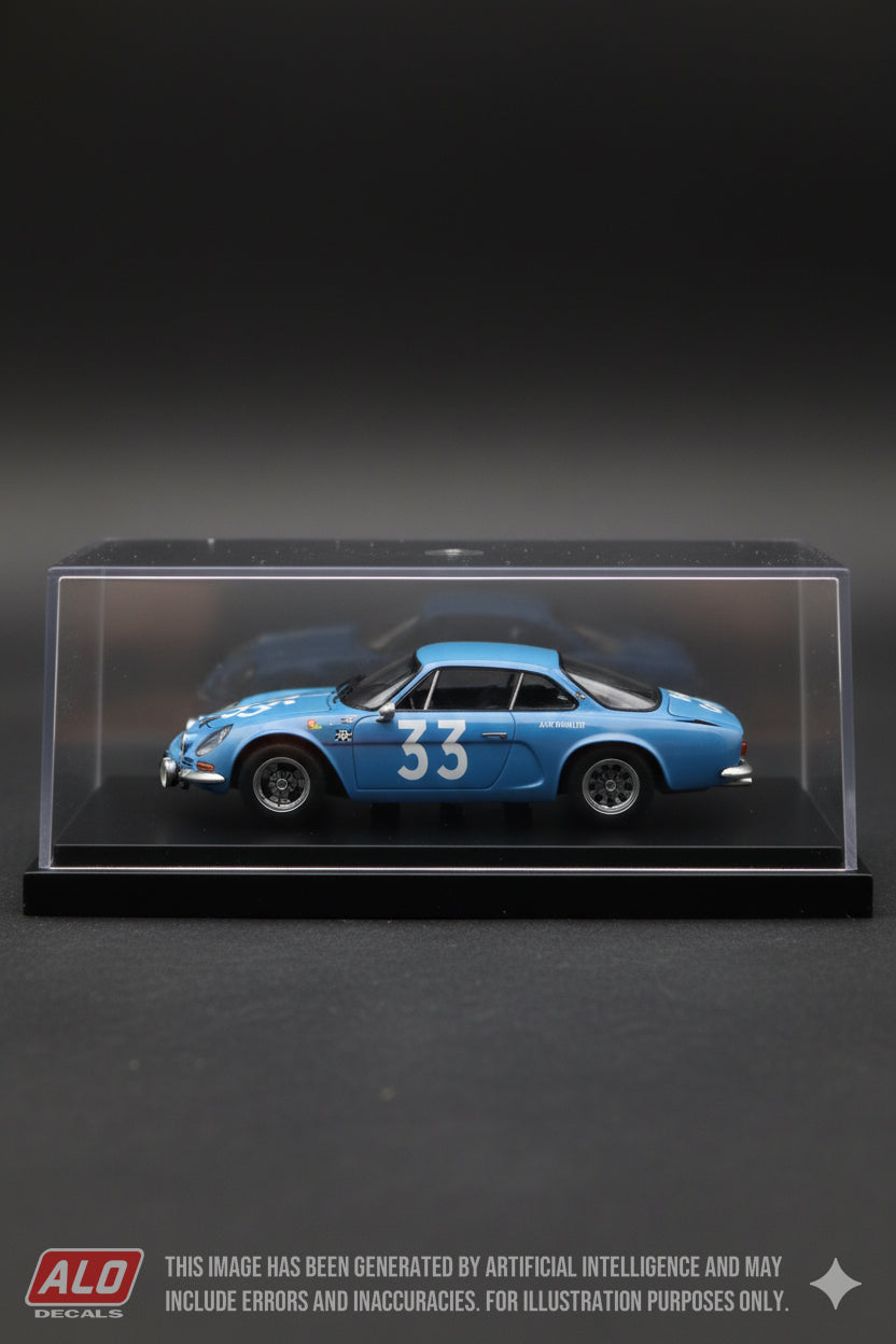 1967 PARIS 1000 KMS #33 ALPINE A110 GERARD LARROUSSE/JEAN-FRANCOIS PIOT 1:43 DECALS