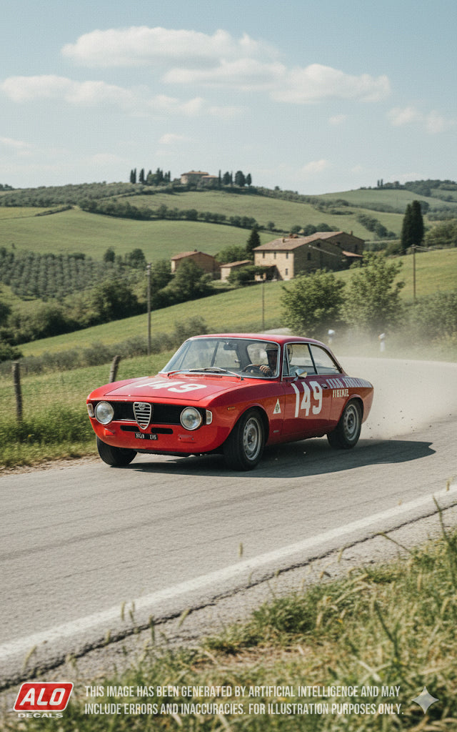 1967 MUGELLO GRAND PRIX #149 ALFA ROMEO GIULIA SPRINT "SHANGRI-LA"/ALESSANDRO FEDERICO 1:43 DECALS