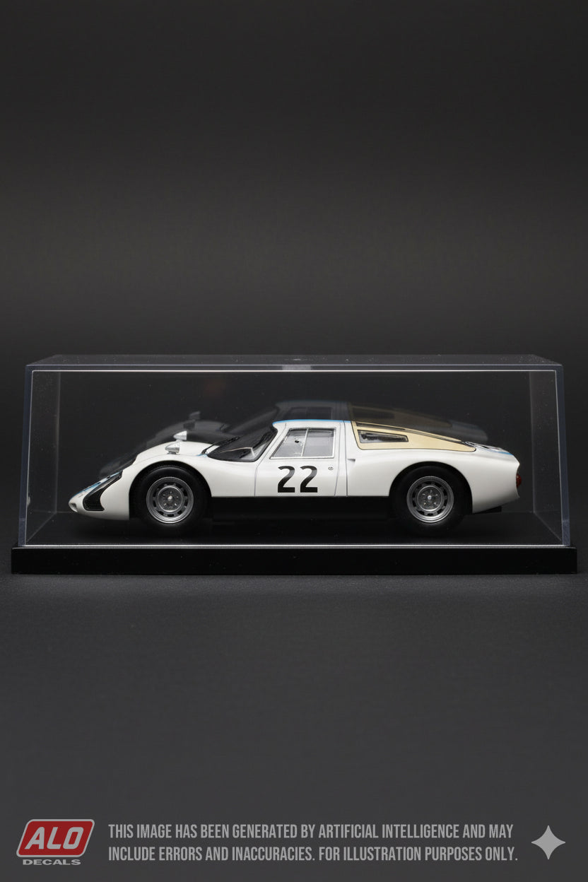 1967 PARIS 1000 KMS #22 PORSCHE 906 BILL BRADLEY/VIC ELFORD 1:43 DECALS