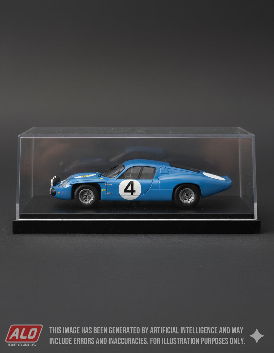 1967 RALLYE DE L'OUEST # 4 ALPINE M64 ANDRE DE CORTANZE/MICHEL LEFEBVRE 1:43 DECALS