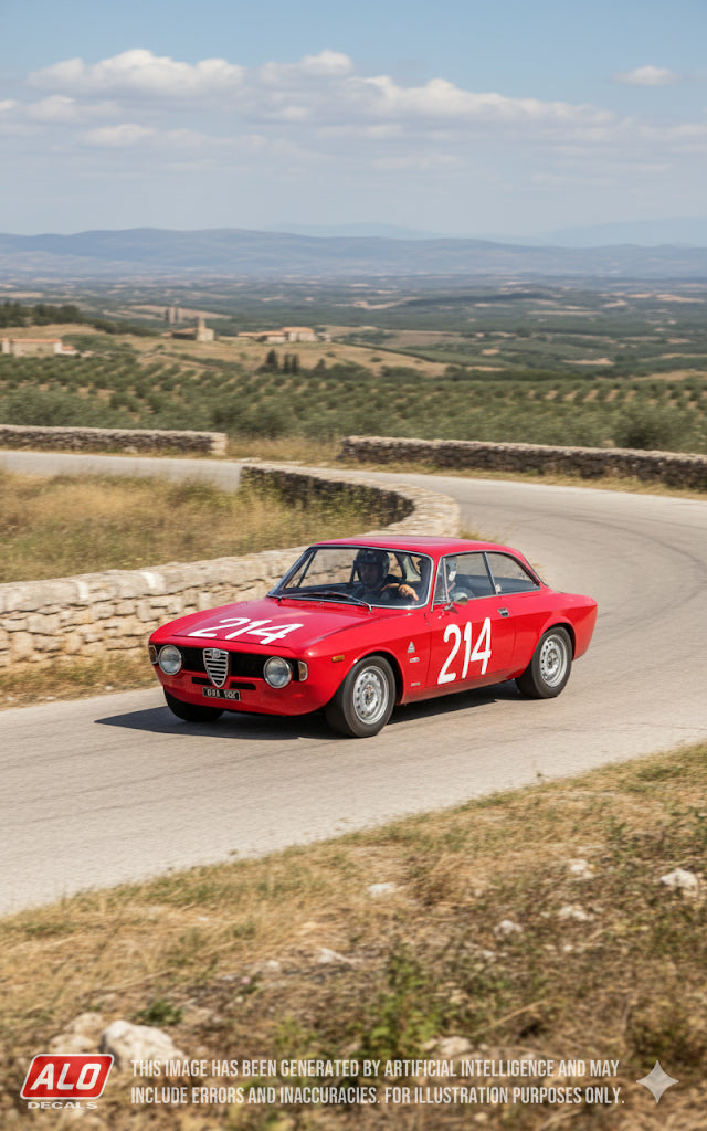 1967 TARGA FLORIO #214 ALFA ROMEO GIULIA SPRINT ALESSANDRO FEDERICO/GIANCARLO BARBA 1:43 DECALS