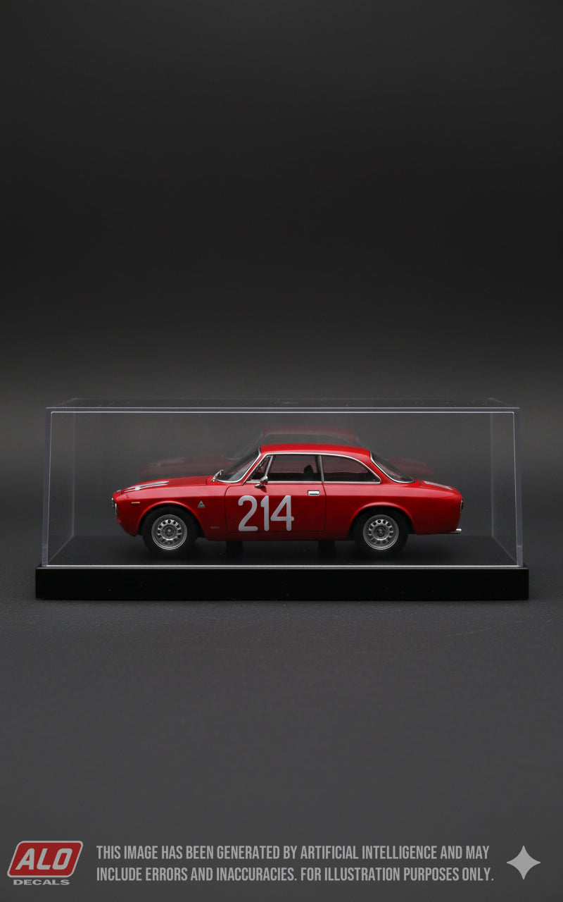 1967 TARGA FLORIO #214 ALFA ROMEO GIULIA SPRINT ALESSANDRO FEDERICO/GIANCARLO BARBA 1:43 DECALS