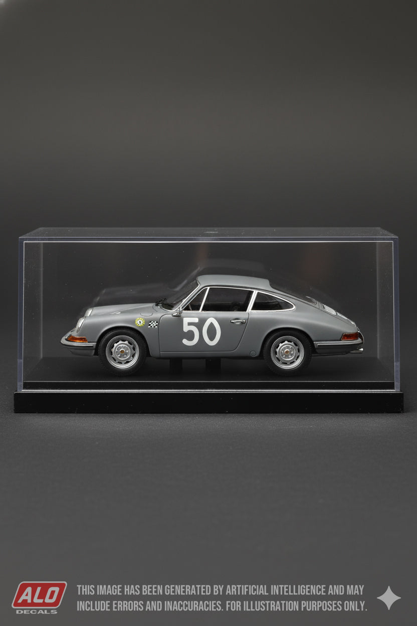 1967 TARGA FLORIO # 50 PORSCHE 911 ROBERT BUCHET/SYLVAIN GARANT 1:43, 1:24 DECALS