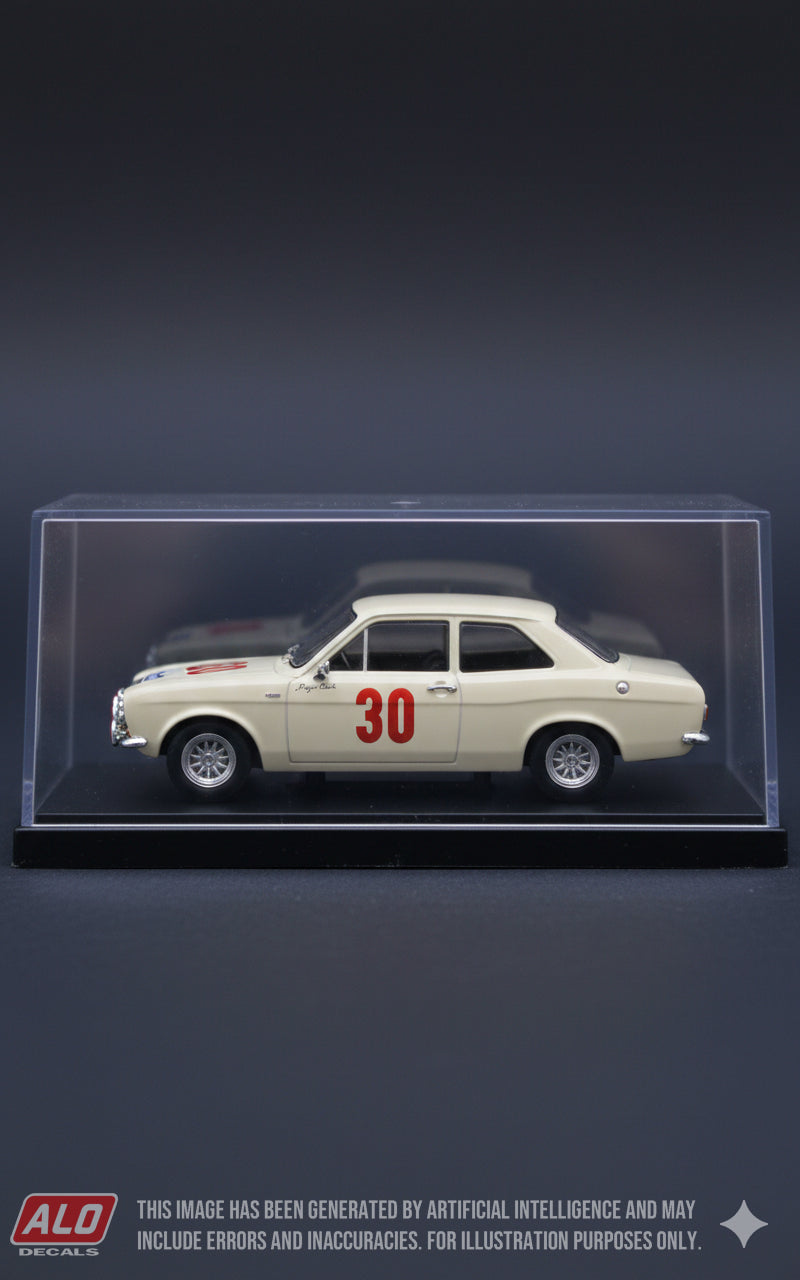 1968 ACROPOLIS RALLY #30 FORD ESCORT ROGER CLARK/JIM PORTER 1:43 DECALS