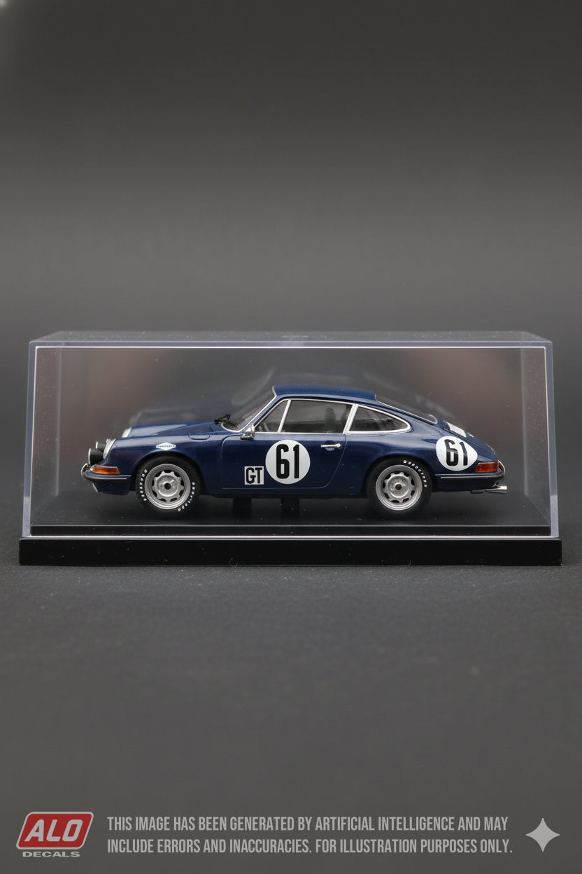 1968 DAYTONA #61 PORSCHE 911 JEAN-PIERRE HANRIOUD/SYLVAIN GARANT 1:43 DECALS