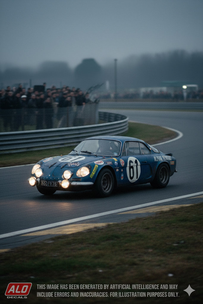 1968 LE MANS 24 HOURS #61 ALPINE A110 JACQUES BOURDON/MAURICE NUSSBAUMER 1:43 DECALS
