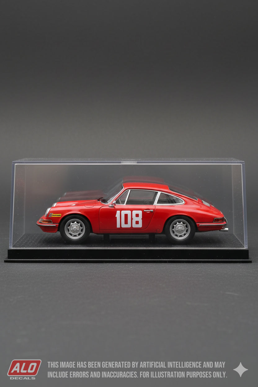 1968 MUGELLO GP #108 PORSCHE 911 DAN MARGULIES/ROB MACKIE 1:43, 1:24 DECALS