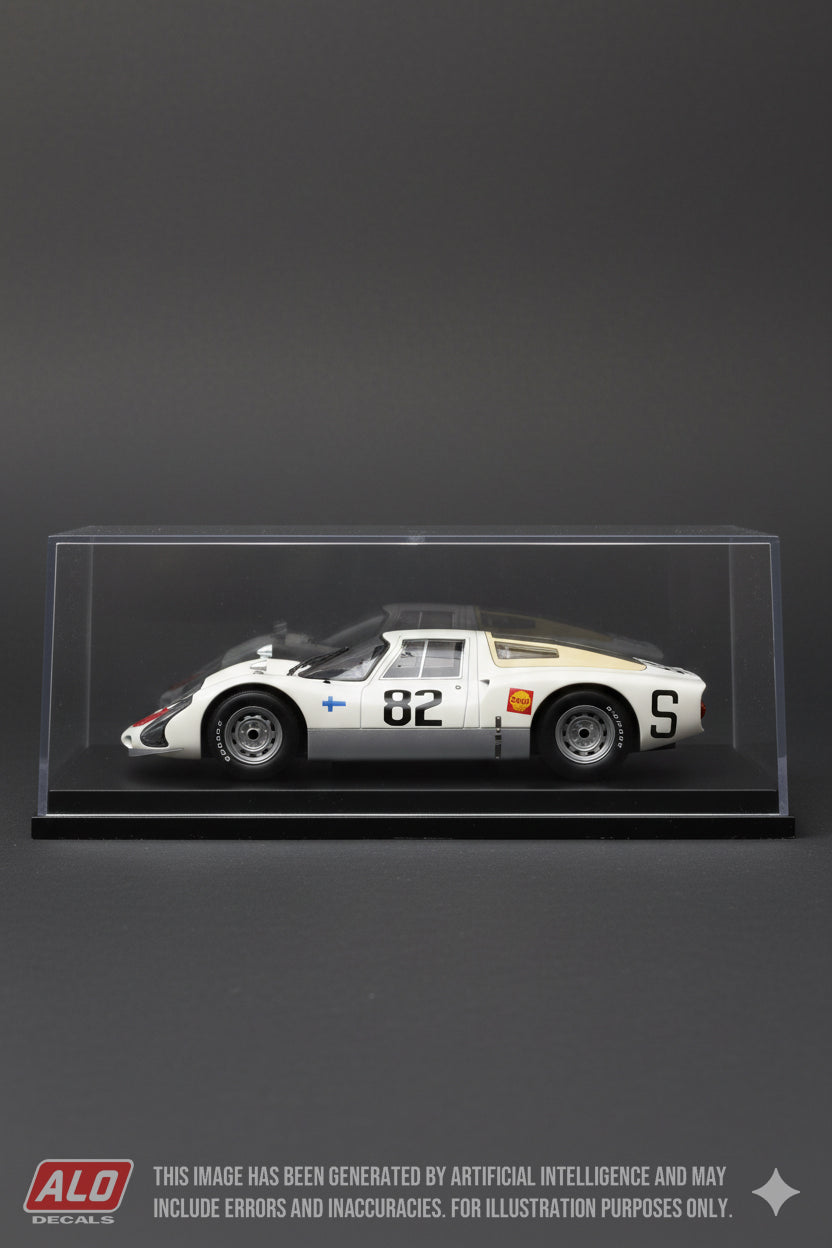 1968 NÜRBURGRING 1000 KMS # 82 PORSCHE 906 ANTTI AARNIO-WIHURI/PAULI TOIVONEN 1:43 DECALS