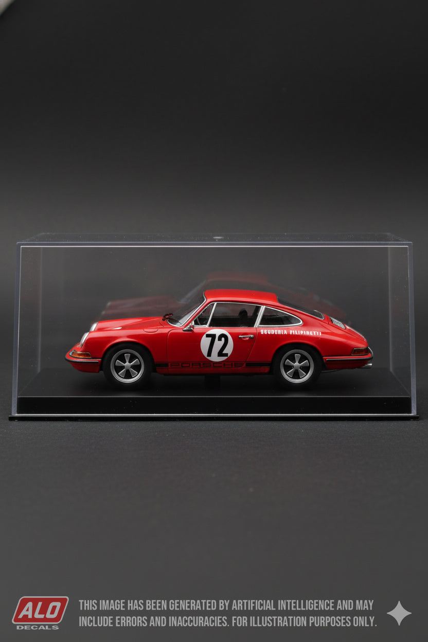 1968 TARGA FLORIO # 72 PORSCHE 911 JACQUES REY/SYLVAIN GARANT 1:43 DECALS