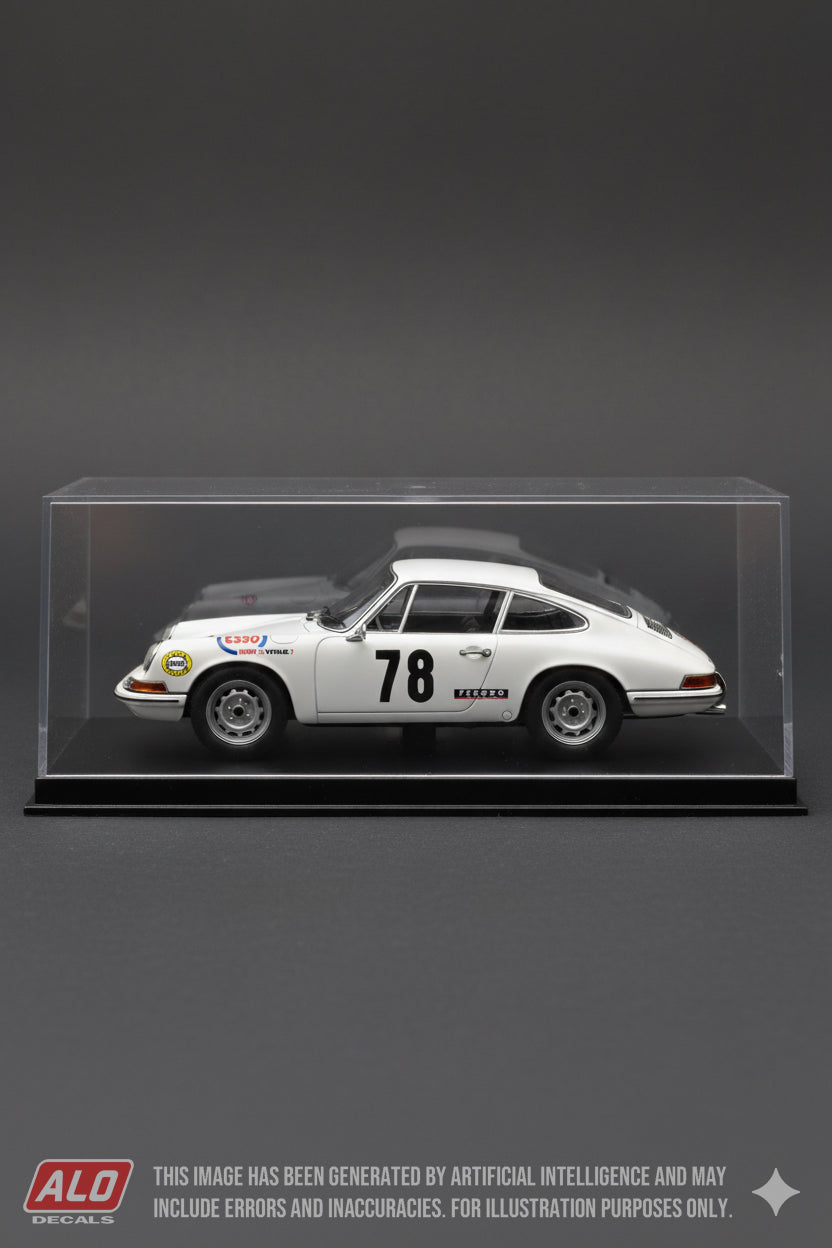 1968 TARGA FLORIO # 78 PORSCHE 911 CLAUDE LAURENT/JACQUES MARCHE 1:43 DECALS