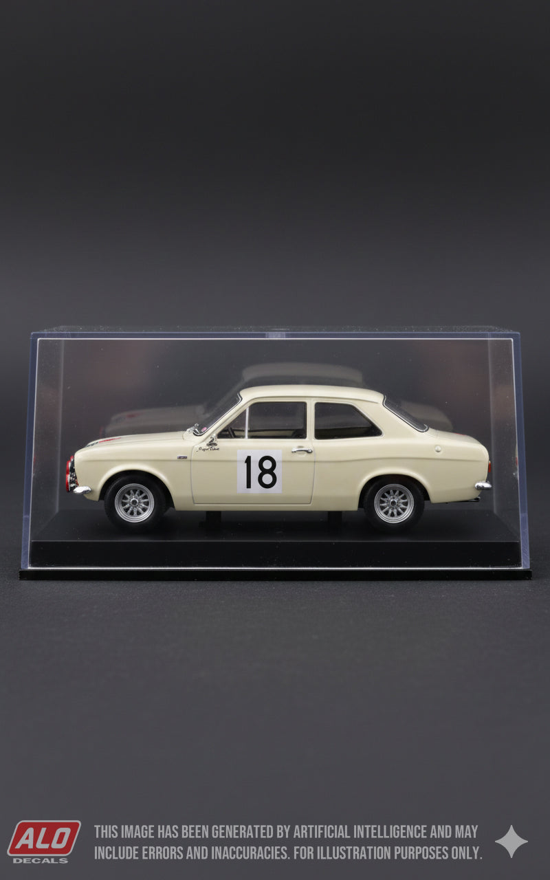 1968 TULPENRALLYE #18 FORD ESCORT ROGER CLARK/JIM PORTER 1:43 DECALS