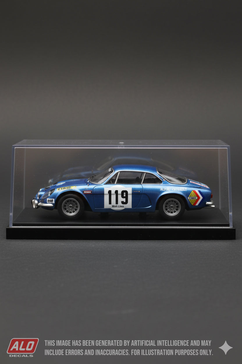 1969 CRITERIUM DES CEVENNES #119 ALPINE A110 PATRICK DEPAILLER/ALAIN LANTERO 1:43 DECALS
