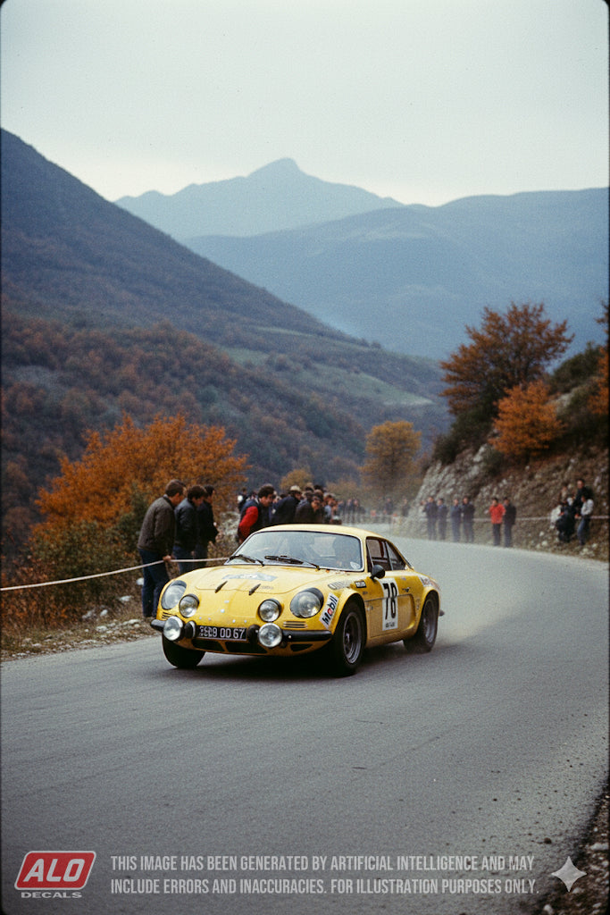 1969 CRITERIUM DES CEVENNES # 78 ALPINE A110 BOB WOLLEK/MARTINE DE LA GRANRIVE 1:43 DECALS