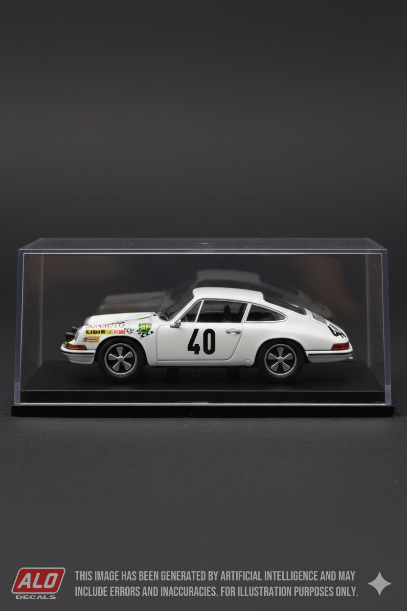 1969 LE MANS 24 HOURS #40 PORSCHE 911 CLAUDE BALLOT-LENA/GUY CHASSEUIL 1:43 DECALS
