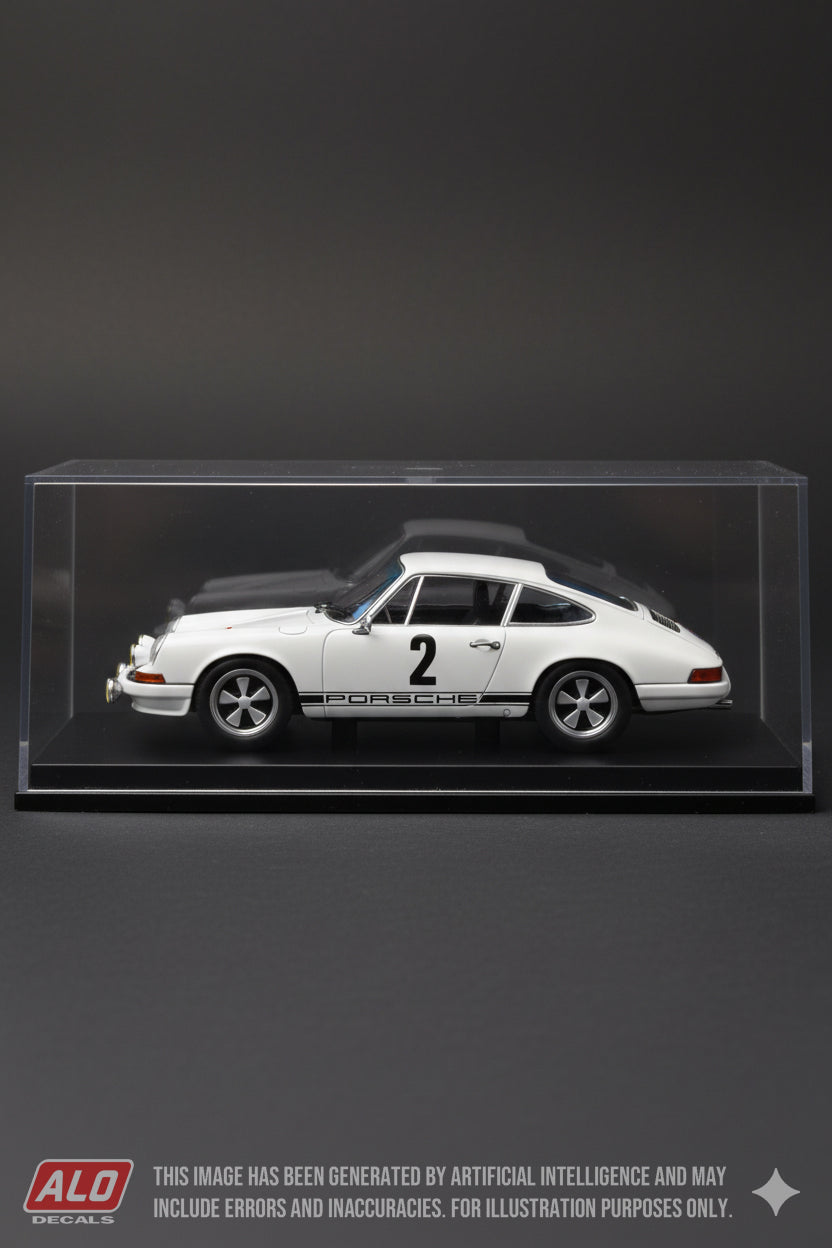 1969 MAINE RALLY #2 PORSCHE 911 R MICHEL MARTINACHE/MICHEL DELANNOY 1:43 DECALS