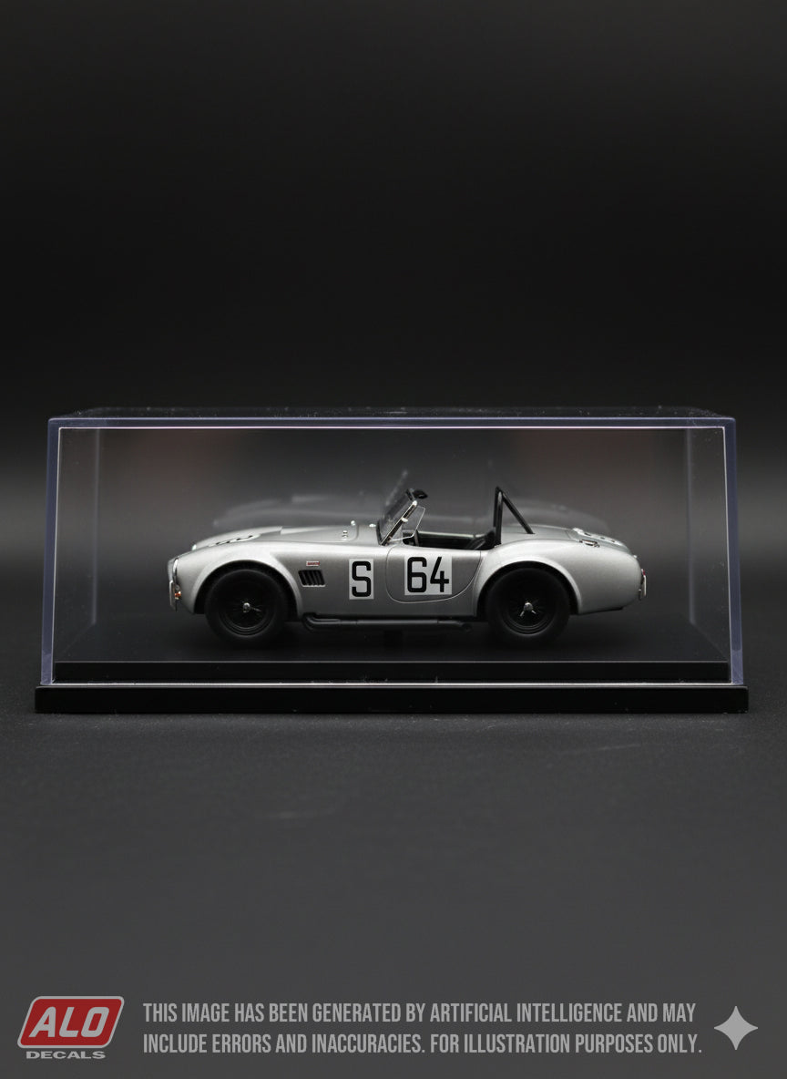 1969 NÜRBURGRING 1000 KMS # 64 AC COBRA NICHOLAS GRANVILLE-SMITH/GORDON MILES 1:43, 1:24 DECALS