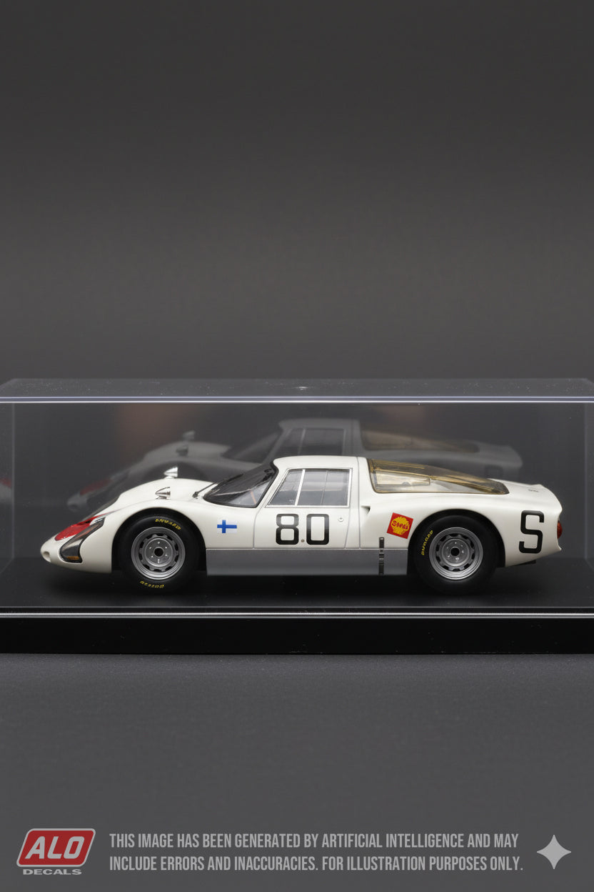 1969 NÜRBURGRING 1000 KMS # 80 PORSCHE 906 STEN AXELSSON/HANS LAINE 1:43 DECALS