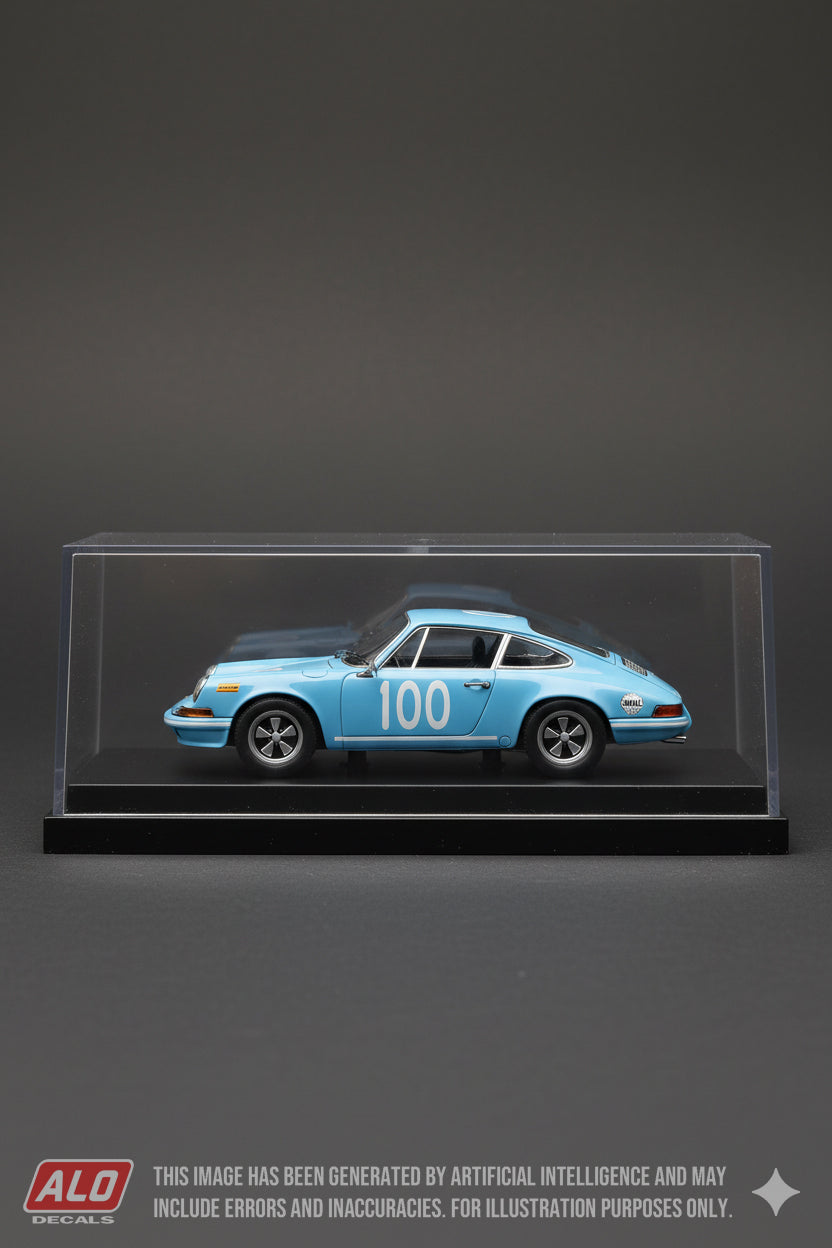 1969 TARGA FLORIO #100 PORSCHE 911 DAN MARGULIES/ROB MACKIE 1:43, 1:32, 1:24 DECALS