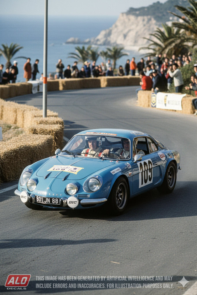 1969 TOUR DE FRANCE #109 ALPINE A110 ALFRED KRAUSE/DOMINIQUE THIRY 1:43 DECALS