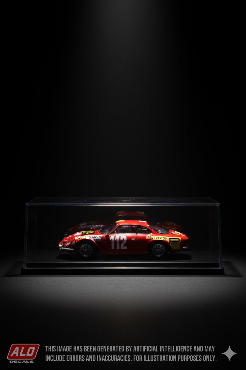 1969 TOUR DE FRANCE #112 ALPINE A110 JEAN MAURIN/N'GUYEN DU 1:43 DECALS