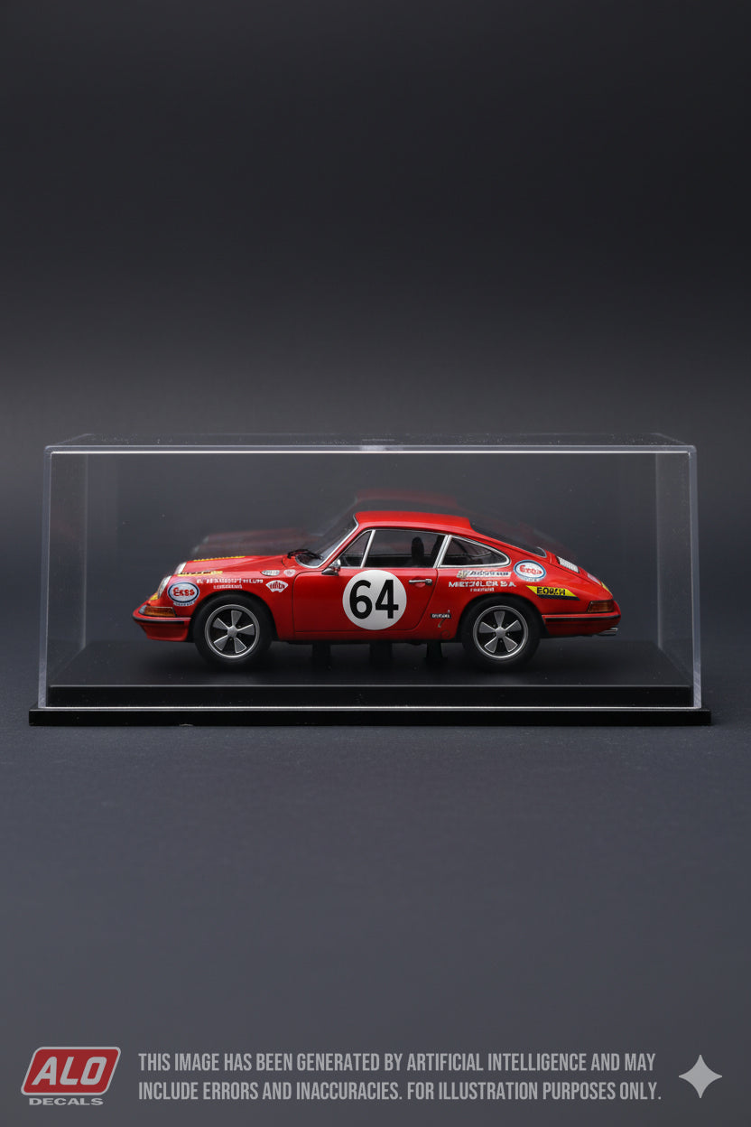1970 LE MANS 24 HOURS #64 PORSCHE 911 JEAN SAGE/PIERRE GREUB 1:43 DECALS