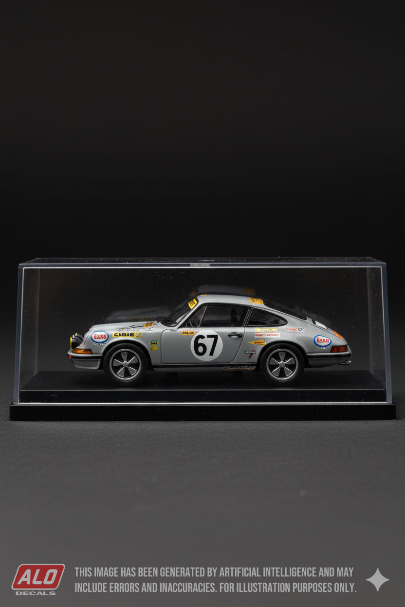 1970 LE MANS 24 HOURS #67 PORSCHE 911 JEAN-CLAUDE PAROT-JACKY DECHAUMEL 1:43 DECALS