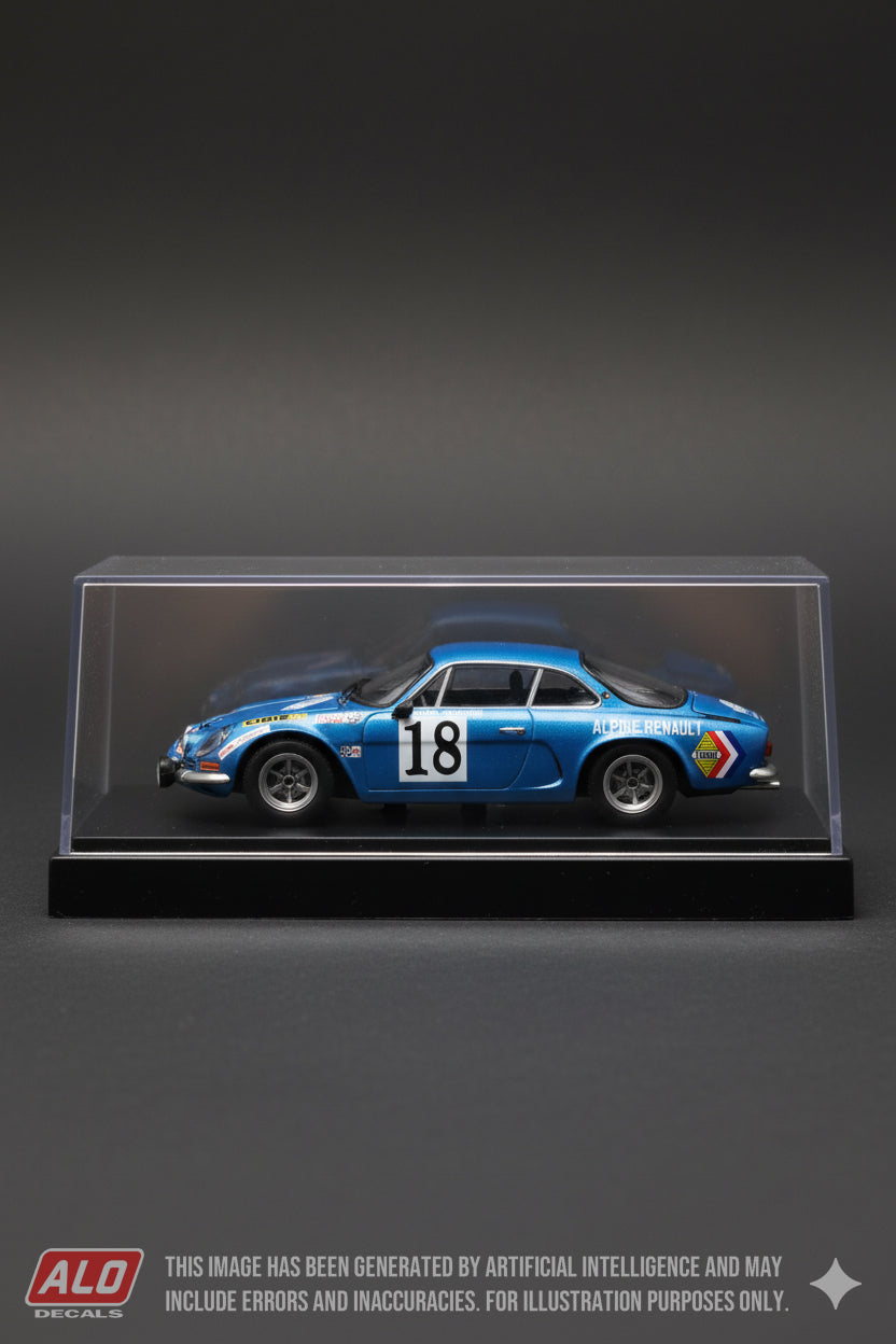 1970 NEIGE ET GLACE #18 ALPINE A110 MICHEL JULLIEN/BERNARD PELLEGRIN 1:43 DECALS