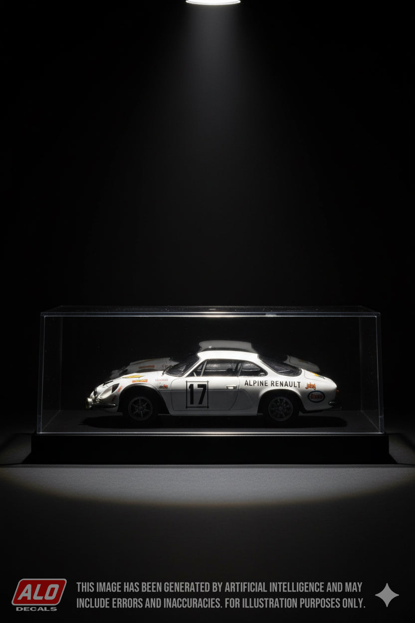 1970 ROUTES DU NORD RALLY #17 ALPINE A110 SERGE LAURENT/JACQUES DELAHAY 1:43 DECALS