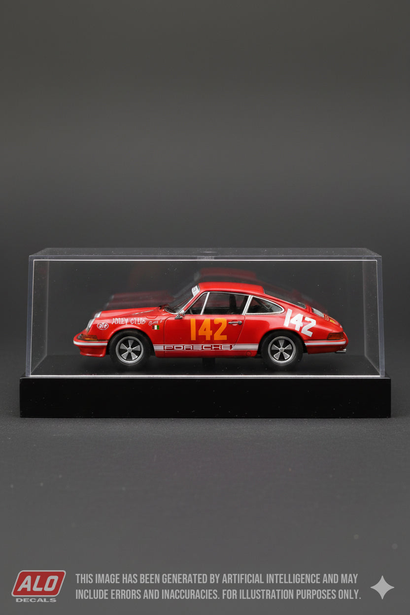 1970 TARGA FLORIO #142 PORSCHE 911 FIORENZO GENTA/PIERO MONTICONE 1:43 DECALS