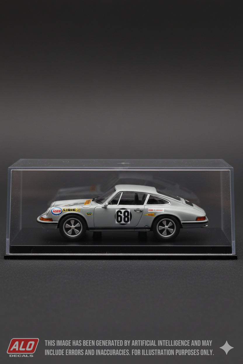 1970 LE MANS APRIL TESTS #68 PORSCHE 911 JACKY DECHAUMEL 1:43 DECALS