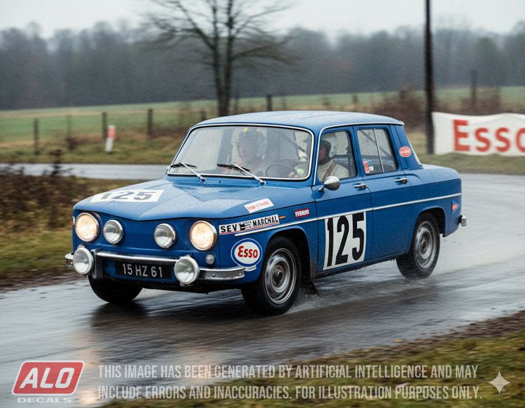 1970 CRITERIUM DE TOURAINE #125 RENAULT 8 GORDINI "LE TAHITIEN"/J. LHERITIER 1:43 DECALS