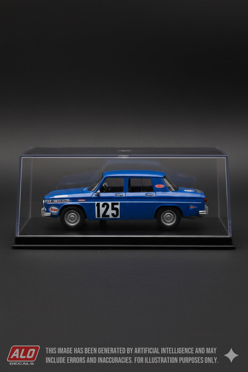 1970 CRITERIUM DE TOURAINE #125 RENAULT 8 GORDINI "LE TAHITIEN"/J. LHERITIER 1:43 DECALS