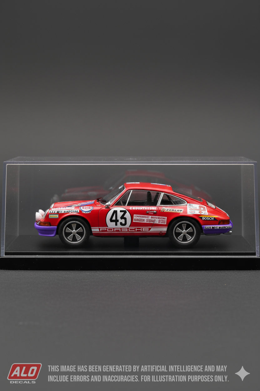 1971 LE MANS 24 HOURS #43 PORSCHE 911 JEAN-PIERRE BODIN/GILBERT COURTHIADE 1:43 DECALS