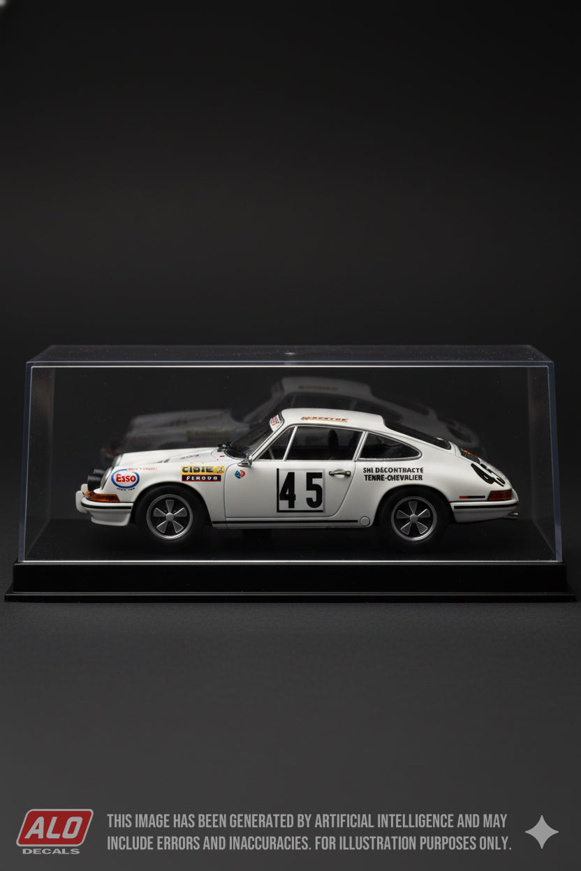 1971 LE MANS 24 HOURS #45 PORSCHE 911 CLAUDE LAURENT/JACQUES MARCHE 1:43 DECALS