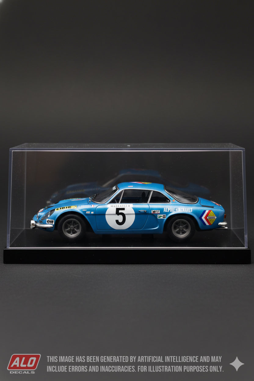 1971 MONTE CARLO RALLY #  5 ALPINE A110 JEAN VINATIER/MAURICE GELIN 1:43 DECALS