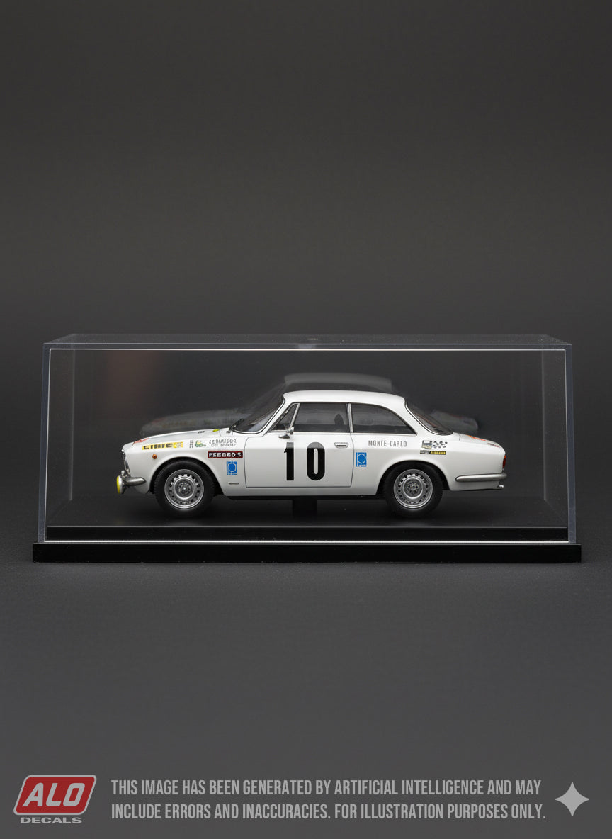 1972 MONTE CARLO RALLY # 10 ALFA ROMEO 2000 GT VELOCE GUY CHASSEUIL/CHRISTIAN BARON 1:43 DECALS