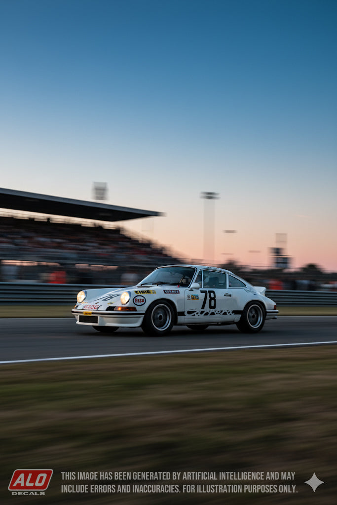 1973 LE MANS 24 HOURS #78 PORSCHE 911 HERVE BAYARD/RENE LIGONNET 1:43, 1:32, 1:24 DECALS