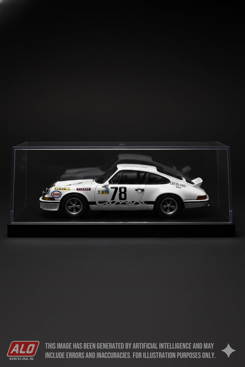 1973 LE MANS 24 HOURS #78 PORSCHE 911 HERVE BAYARD/RENE LIGONNET 1:43, 1:32, 1:24 DECALS