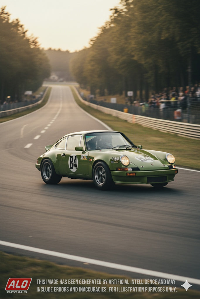 1973 LE MANS 24 HOURS EARLY PRACTICE #84 PORSCHE 911 JEAN-CLAUDE BOUCHER/DANIEL GUERIN/DOMINIQUE JAUNET 1:43 DECALS