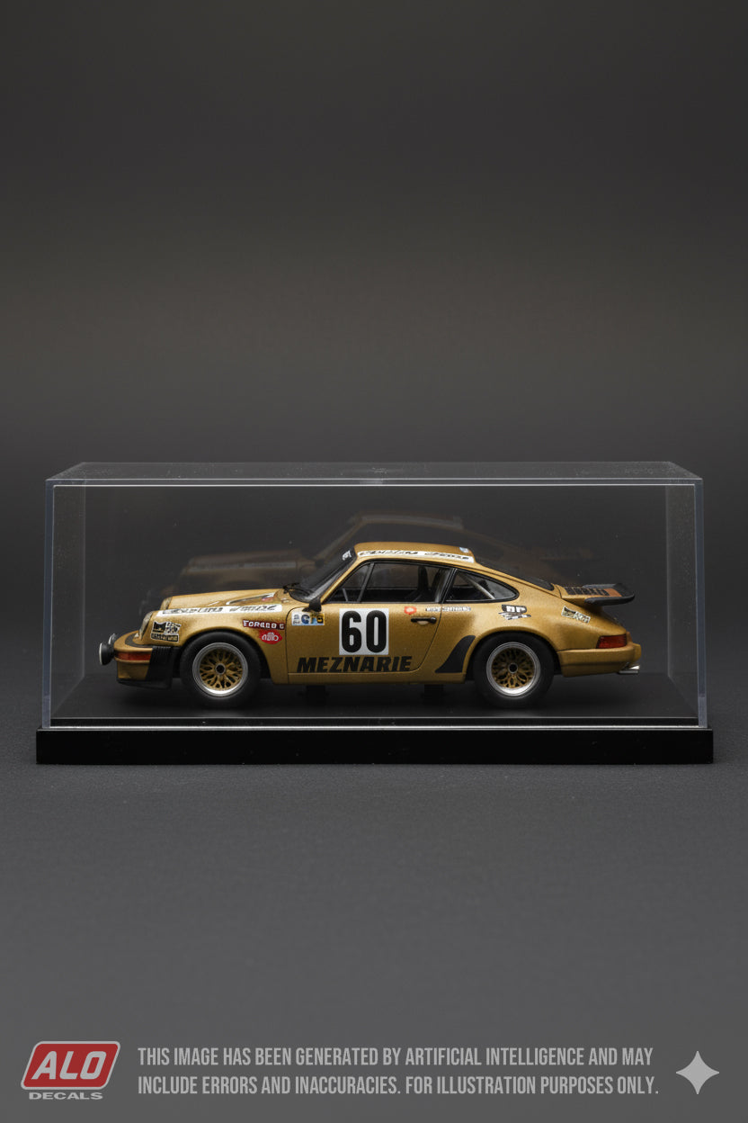1974 LE MANS 24 HOURS #60 PORSCHE 911 HUBERT STRIEBIG/HELMUT KIRSCHOFFER/JEAN-LOUIS CHATEAU 1:43 DECALS