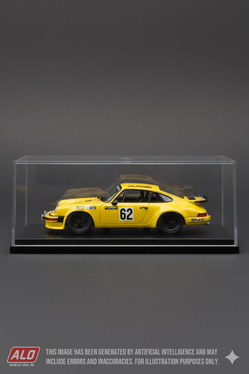 1974 LE MANS 24 HOURS #62 PORSCHE 911 HUGHES DE FIERLAND/RICHARD BOND 1:43, 1:32 DECALS